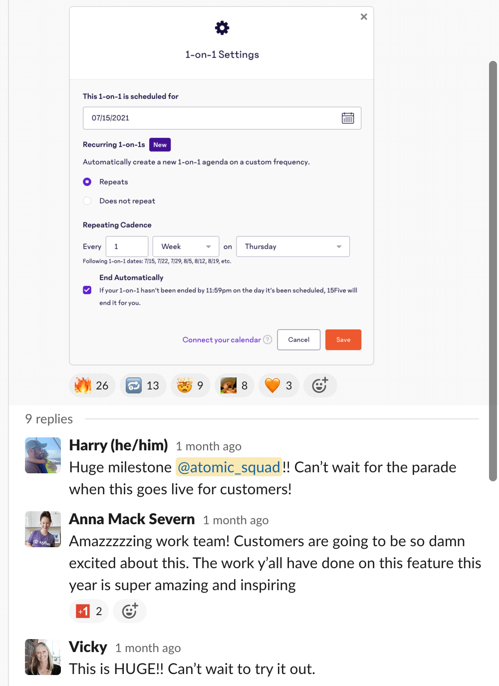 1on1s feedback (internal)