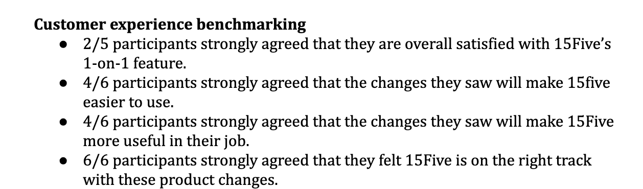 User research findings